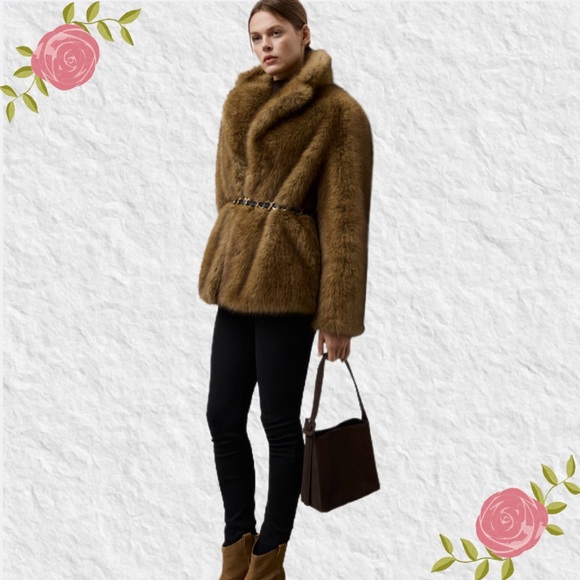 Mango Handbags - Mango Brown Suede Shoulder Bag